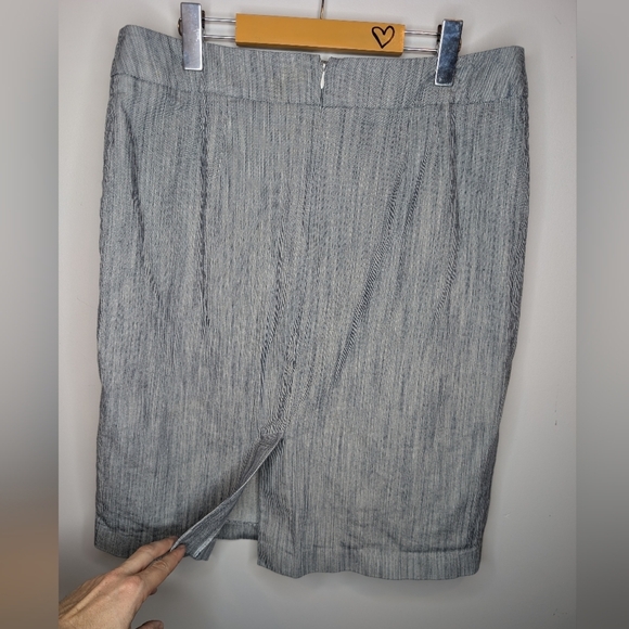 Coldwater Creek Cotton Black White Pencil Skirt w/ Stretch 16 Woman's Workwear - Picture 2 of 9